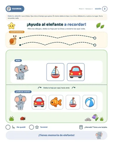 Una hoja real del nivel 1
